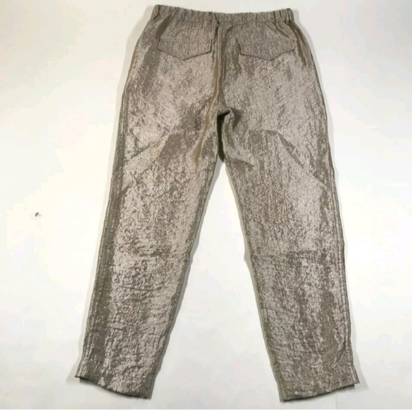 J.Crew size 0 gold shimmer lounge pant - Picture 8 of 10